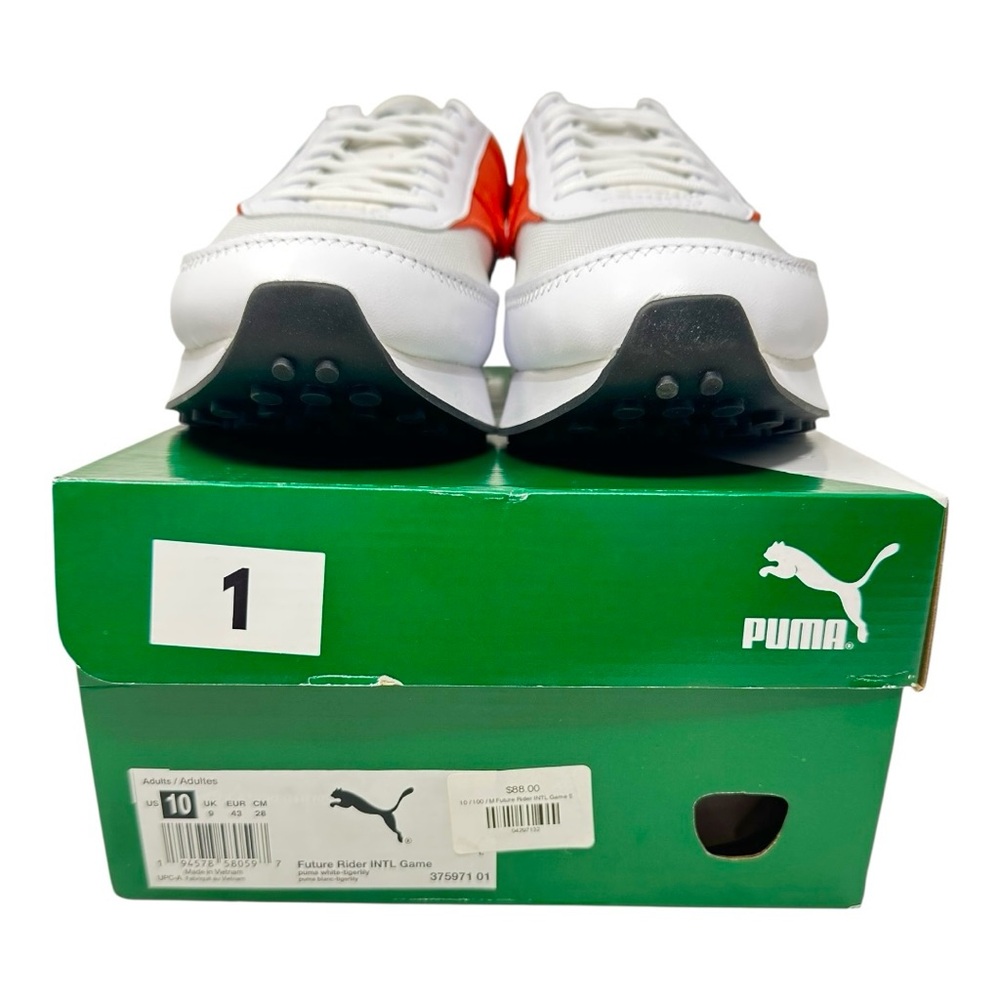 Puma Men’s Future Rider INTL Game 37597101 White/Tigerlily Size 10 - Picture 9 of 9